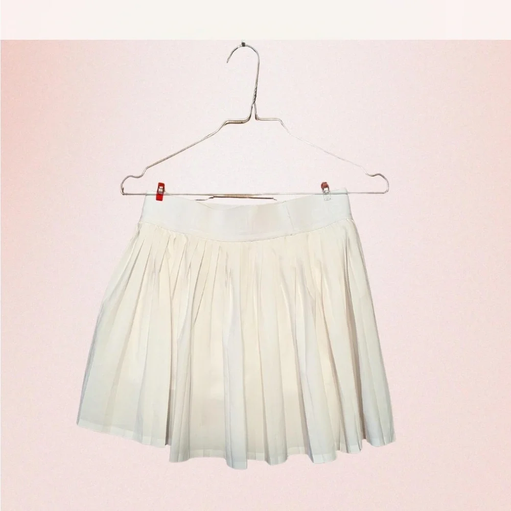 Alo white Pleated Skirt